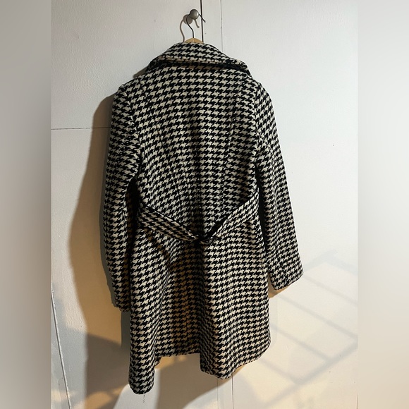 Soia & Kyo wool houndstooth mid-length length coat - Picture 5 of 10